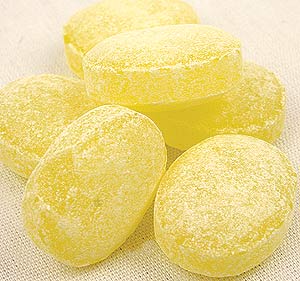 Yellow Sanded Lemon Drops, Lemon Flavored