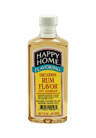  Happy Home Flavoring Imitation Rum Baking Flavor Emulsion -  Certified Kosher, 4 oz. : Grocery & Gourmet Food